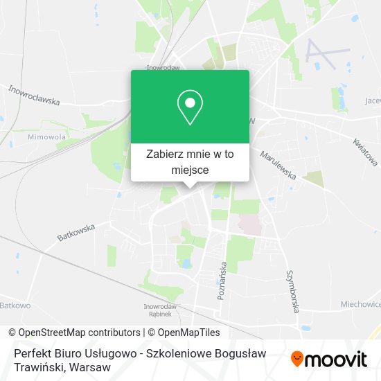Mapa Perfekt Biuro Usługowo - Szkoleniowe Bogusław Trawiński