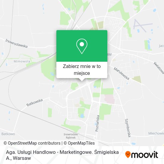 Mapa Aga. Usługi Handlowo - Marketingowe. Śmigielska A.