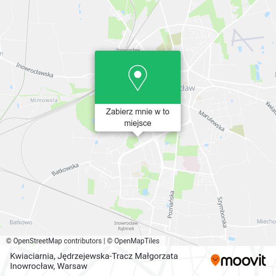 Mapa Kwiaciarnia, Jędrzejewska-Tracz Małgorzata Inowrocław