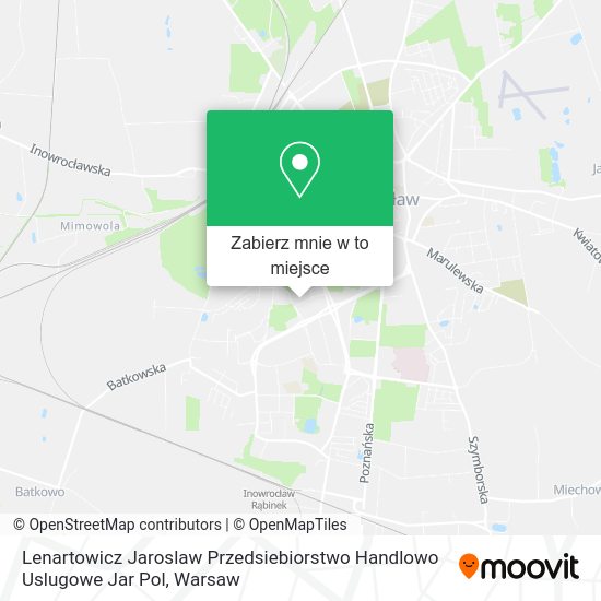 Mapa Lenartowicz Jaroslaw Przedsiebiorstwo Handlowo Uslugowe Jar Pol