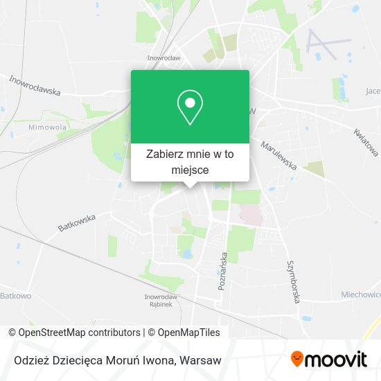 Mapa Odzież Dziecięca Moruń Iwona