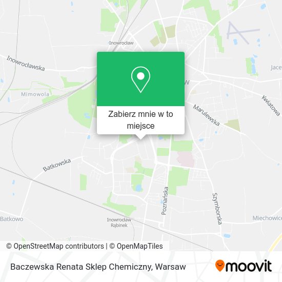 Mapa Baczewska Renata Sklep Chemiczny