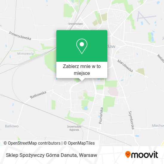 Mapa Sklep Spożywczy Górna Danuta