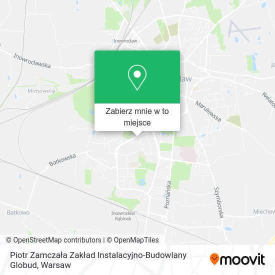 Mapa Piotr Zamczała Zakład Instalacyjno-Budowlany Globud