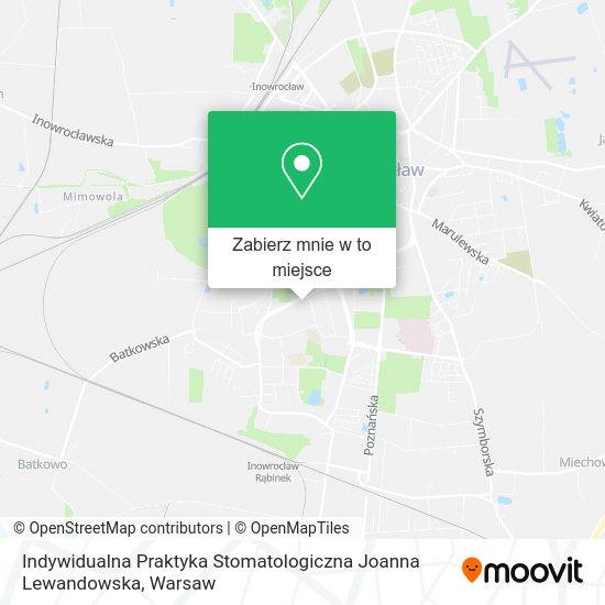 Mapa Indywidualna Praktyka Stomatologiczna Joanna Lewandowska