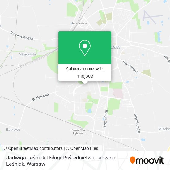 Mapa Jadwiga Leśniak Usługi Pośrednictwa Jadwiga Leśniak