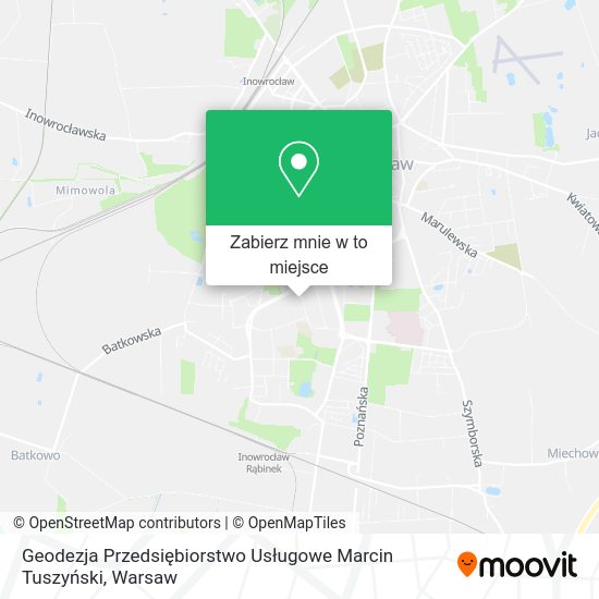 Mapa Geodezja Przedsiębiorstwo Usługowe Marcin Tuszyński