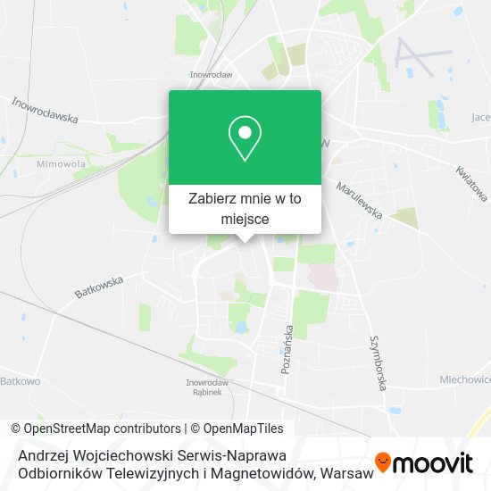 Mapa Andrzej Wojciechowski Serwis-Naprawa Odbiorników Telewizyjnych i Magnetowidów