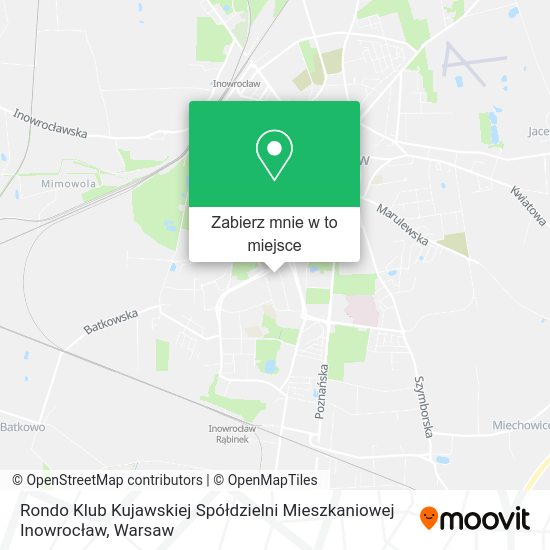 Mapa Rondo Klub Kujawskiej Spółdzielni Mieszkaniowej Inowrocław