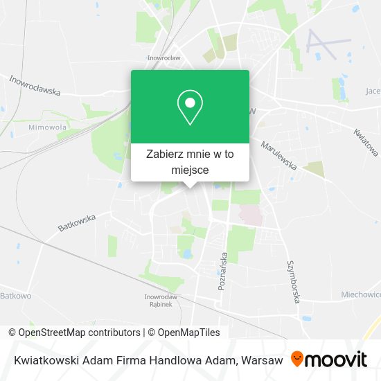 Mapa Kwiatkowski Adam Firma Handlowa Adam