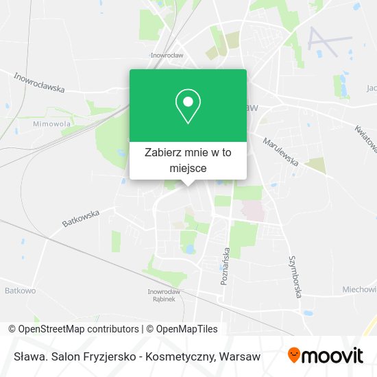 Mapa Sława. Salon Fryzjersko - Kosmetyczny