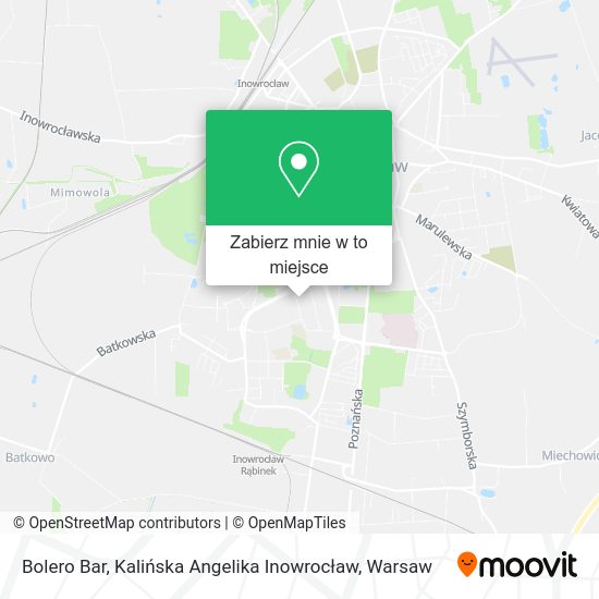 Mapa Bolero Bar, Kalińska Angelika Inowrocław