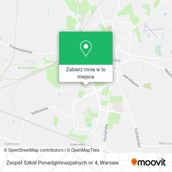 Mapa Zespół Szkół Ponadgimnazjalnych nr 4