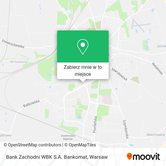 Mapa Bank Zachodni WBK S.A. Bankomat