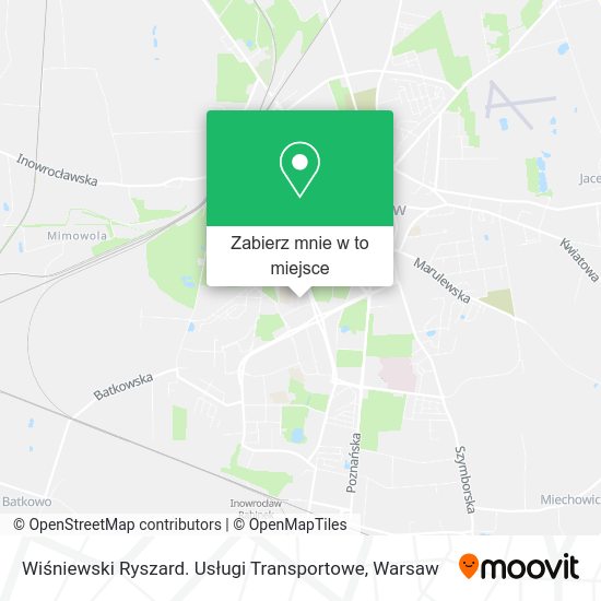 Mapa Wiśniewski Ryszard. Usługi Transportowe