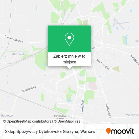 Mapa Sklep Spożywczy Dybikowska Grażyna