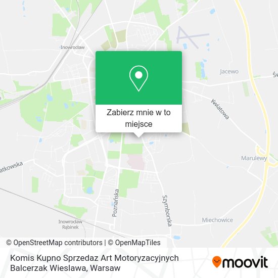 Mapa Komis Kupno Sprzedaz Art Motoryzacyjnych Balcerzak Wieslawa