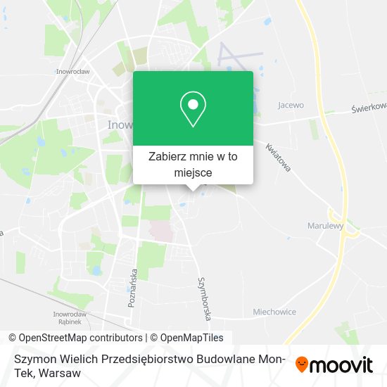 Mapa Szymon Wielich Przedsiębiorstwo Budowlane Mon-Tek