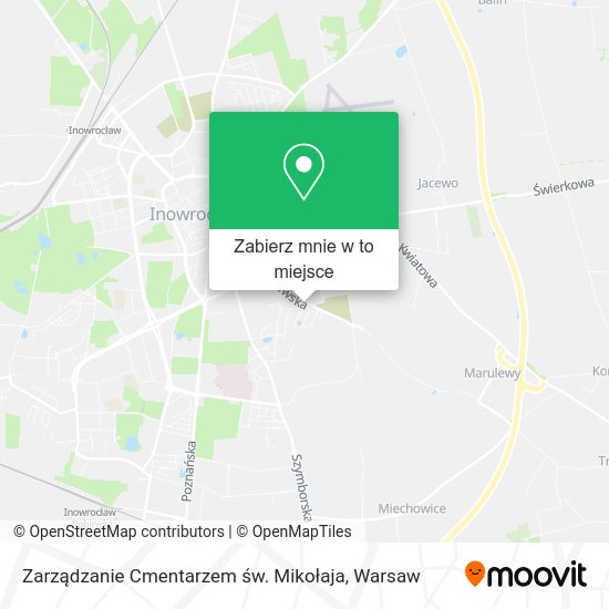 Mapa Zarządzanie Cmentarzem św. Mikołaja