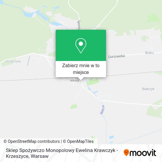 Mapa Sklep Spożywczo Monopolowy Ewelina Krawczyk - Krzeszyce