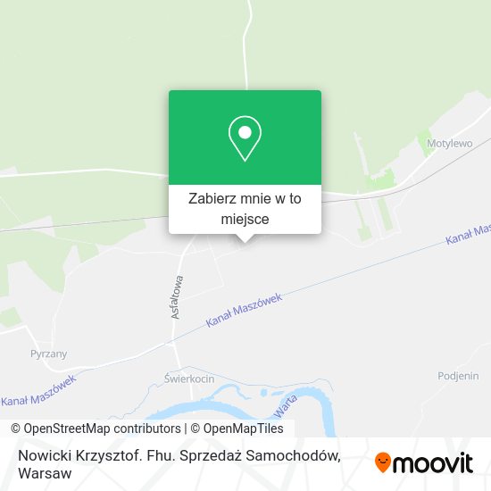 Mapa Nowicki Krzysztof. Fhu. Sprzedaż Samochodów