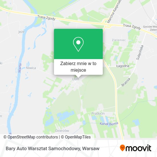 Mapa Bary Auto Warsztat Samochodowy