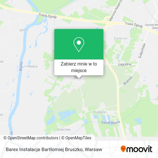 Mapa Barex Instalacje Bartłomiej Bruszko