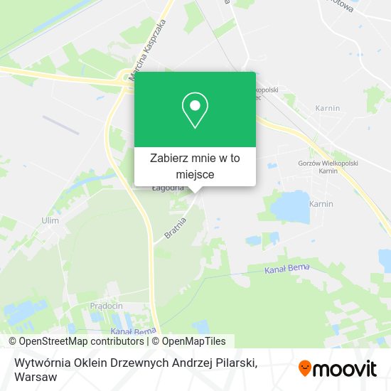 Mapa Wytwórnia Oklein Drzewnych Andrzej Pilarski