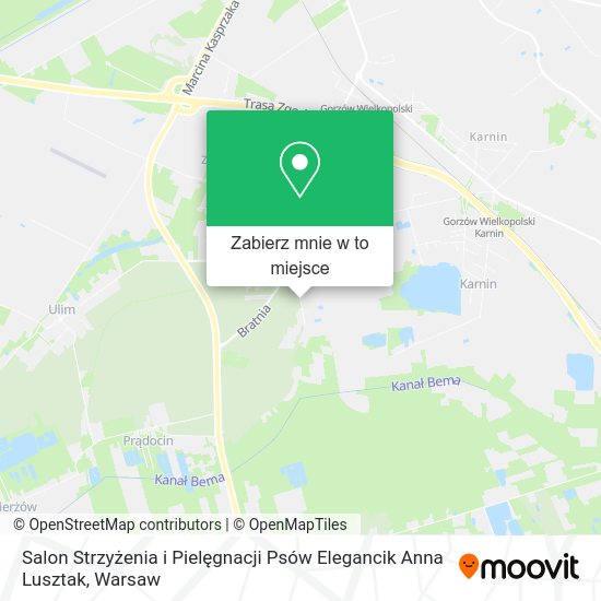 Mapa Salon Strzyżenia i Pielęgnacji Psów Elegancik Anna Lusztak