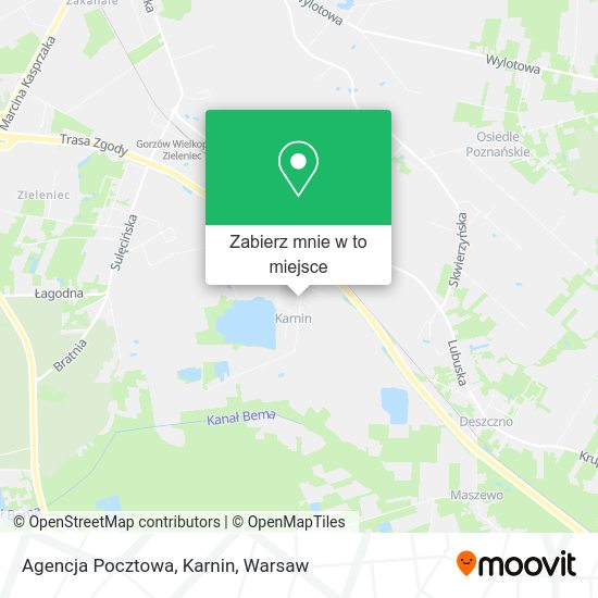 Mapa Agencja Pocztowa, Karnin