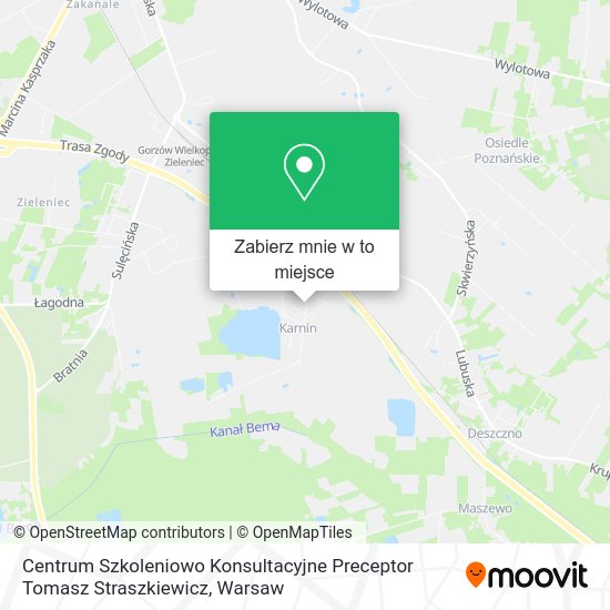 Mapa Centrum Szkoleniowo Konsultacyjne Preceptor Tomasz Straszkiewicz