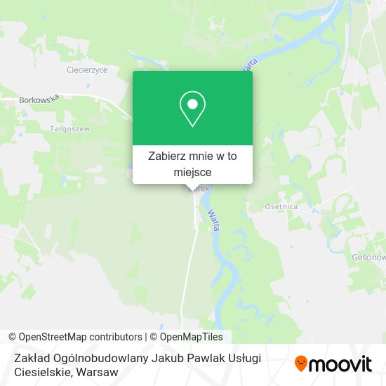 Mapa Zakład Ogólnobudowlany Jakub Pawlak Usługi Ciesielskie