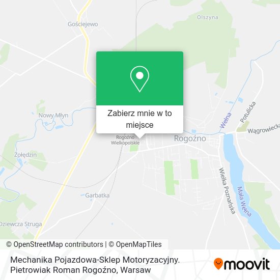 Mapa Mechanika Pojazdowa-Sklep Motoryzacyjny. Pietrowiak Roman Rogoźno