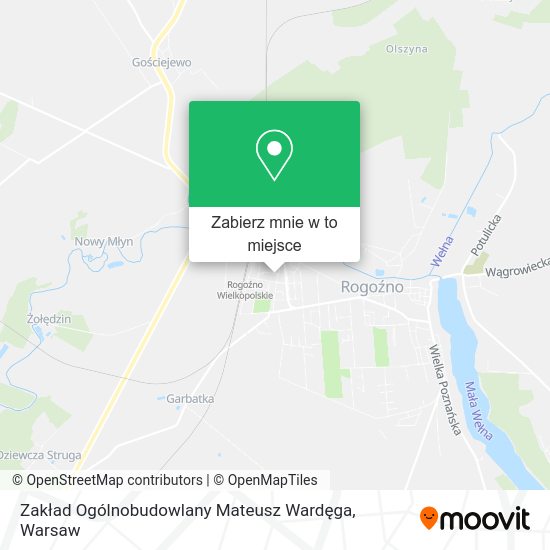 Mapa Zakład Ogólnobudowlany Mateusz Wardęga
