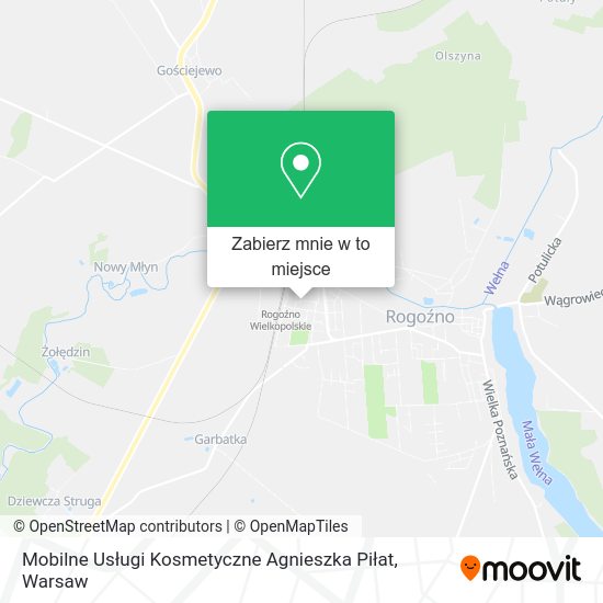 Mapa Mobilne Usługi Kosmetyczne Agnieszka Piłat