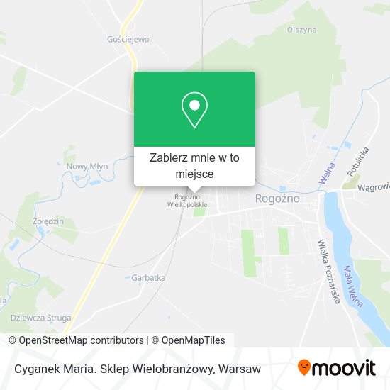 Mapa Cyganek Maria. Sklep Wielobranżowy