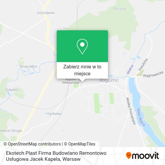 Mapa Ekotech Plast Firma Budowlano Remontowo Usługowa Jacek Kapela