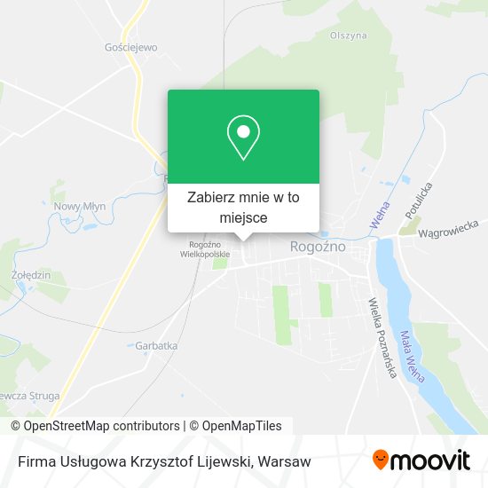 Mapa Firma Usługowa Krzysztof Lijewski