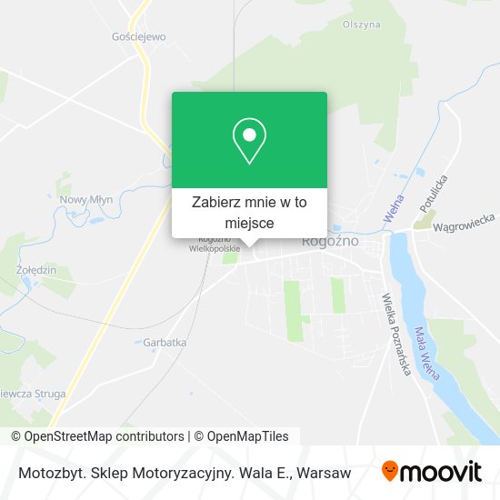 Mapa Motozbyt. Sklep Motoryzacyjny. Wala E.