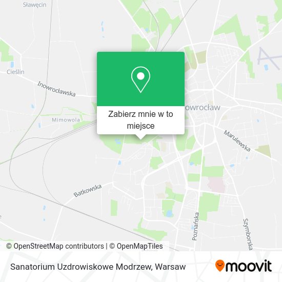 Mapa Sanatorium Uzdrowiskowe Modrzew