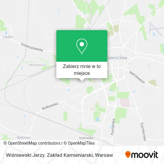 Mapa Wiśniewski Jerzy. Zakład Kamieniarski