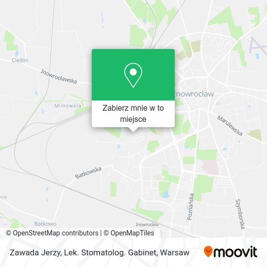 Mapa Zawada Jerzy, Lek. Stomatolog. Gabinet