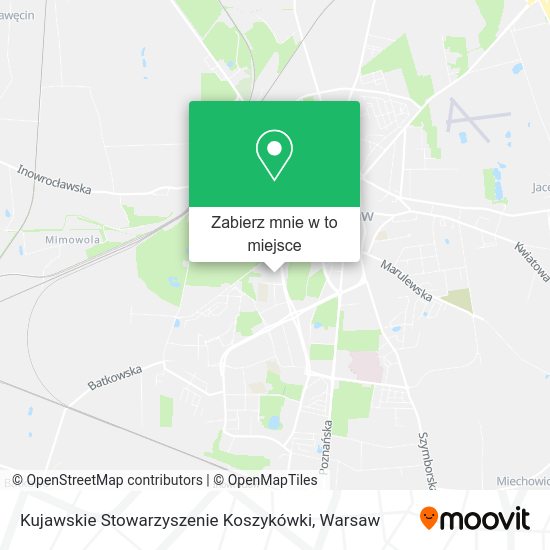 Mapa Kujawskie Stowarzyszenie Koszykówki