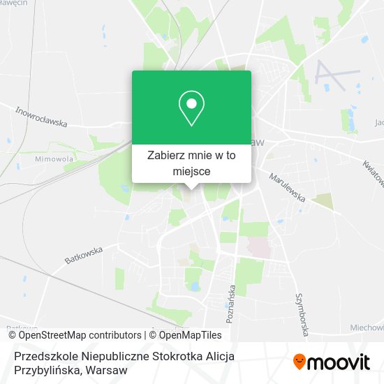 Mapa Przedszkole Niepubliczne Stokrotka Alicja Przybylińska