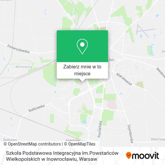 Mapa Szkoła Podstawowa Integracyjna Im.Powstańców Wielkopolskich w Inowrocławiu