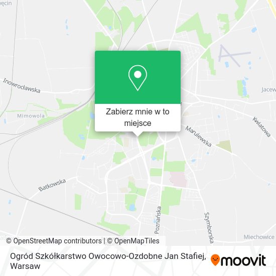 Mapa Ogród Szkółkarstwo Owocowo-Ozdobne Jan Stafiej