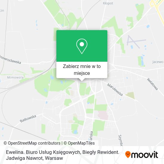 Mapa Ewelina. Biuro Usług Księgowych, Biegły Rewident. Jadwiga Nawrot