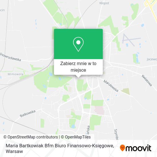 Mapa Maria Bartkowiak Bfm Biuro Finansowo-Księgowe