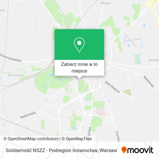 Mapa Solidarność NSZZ - Podregion Inowrocław