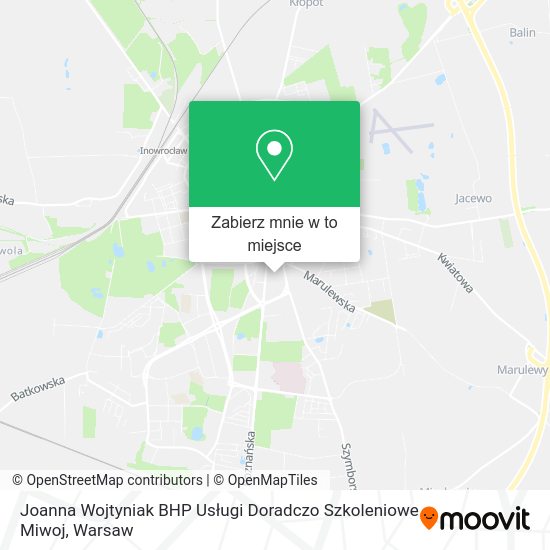 Mapa Joanna Wojtyniak BHP Usługi Doradczo Szkoleniowe Miwoj